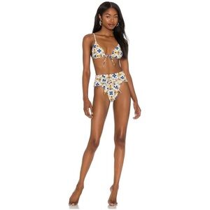 WeWoreWhat Italian Collection Set in Pearl Tile Multicolor - Top L / Bottom M